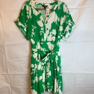 Simply Vera Vera Wang Green and White Midi Dress